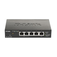 D-Link DGS-1100-05PDV2 5-Port Gigabit PoE Smart Switch, bez zdroje - napájen přes PoE, 2 PoE porty
