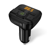 CONNECT IT InCarz Bezdrátový FM transmitter, 2xUSB+Micro SD Card, černá