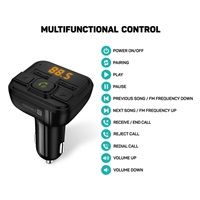 CONNECT IT InCarz Bezdrátový FM transmitter, 2xUSB+Micro SD Card, černá