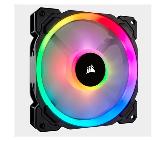 CORSAIR ventilátor LL Series, LL140 RGB, 140mm Dual Light Loop RGB LED PWM Fan, Single Pack