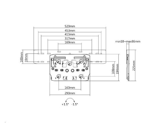 No Gap držák Tv Samsung Q7F Q7FN Q8C Q9F Q9FN Q85R Q90R Q950R Q900 75" Fiber M8C37