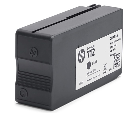 HP 712 80-ml Black DesignJet Ink Cartridge
