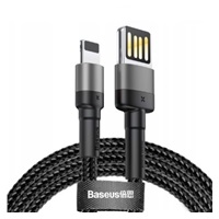 Baseus Cafule (Special Edition) nabíjecí / datový kabel USB na Lightning 2,4A 1m, šedá-černá