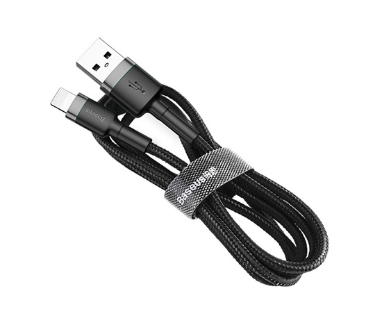 Baseus Cafule nabíjecí / datový kabel USB na Lightning 1,5A 2m, šedá-černá