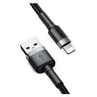 Baseus Cafule nabíjecí / datový kabel USB na Lightning 1,5A 2m, šedá-černá