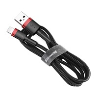 Baseus Cafule nabíjecí / datový kabel USB na Lightning 1,5A 2m, červená-černá
