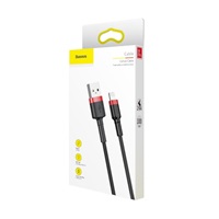 Baseus Cafule nabíjecí / datový kabel USB na Lightning 1,5A 2m, červená-černá