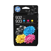 HP 932 Black / 933 CMY Original Ink Cartridge 4-Pack (400 / 330 / 330 / 330 pages)
