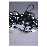 SOLIGHT LED venkovní vánoční řetěz, 400 LED, 20m, přívod 5m, 8 funkcí, IP44, studená bílá