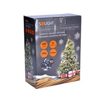SOLIGHT LED venkovní vánoční řetěz, 400 LED, 20m, přívod 5m, 8 funkcí, IP44, studená bílá