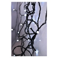 SOLIGHT LED venkovní vánoční řetěz, 400 LED, 20m, přívod 5m, 8 funkcí, IP44, studená bílá