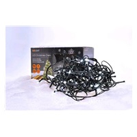 SOLIGHT LED venkovní vánoční řetěz, 400 LED, 20m, přívod 5m, 8 funkcí, IP44, studená bílá