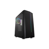 Fortron skříň Midi Tower CMT151 Black, průhledná bočnice, 1 x A. RGB LED 120 mm ventilátor