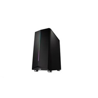 Fortron skříň Midi Tower CMT151 Black, průhledná bočnice, 1 x A. RGB LED 120 mm ventilátor