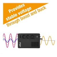 Fortron UPS FSP ECO 800 FR, 800 VA / 480 W, USB, RJ45, line interactive