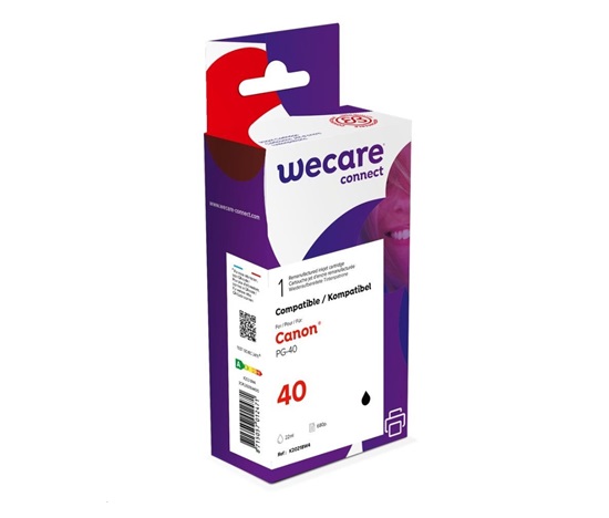 WECARE Wkład ARMOR do CANON Pixma iP1600/2200, Mp 140/460 (PG-40) czarny, 16 ml, 580 str