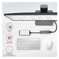 AXAGON HMC-5G2, USB 10Gbps hub, porty 2x USB-A, 2x USB-C, HDMI 4k/60, PD 100W, kabel USB-C 13cm