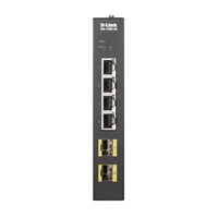 D-Link DIS-100G-6S Průmyslový Gigabit unmanaged switch, 4x GbE, 2x SFP, DIN