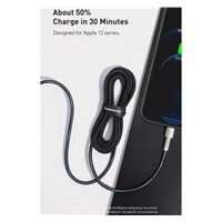 Baseus Cafule Series nabíjecí / datový kabel USB-C na Lightning PD 20W 2m, černá