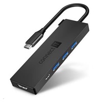 CONNECT IT USB-C hub, 5v1 (USB-C,3xUSB-A,HDMI), externí, Antracitová