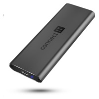 CONNECT IT AluSafe externí box pro SSD disky M.2 NVMe, 10 Gbps, USB-C, Antracitová