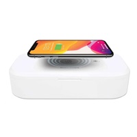 MANHATTAN dezinfekční pouzdro UV-C s bezdrátovým nabíjením, 10W bezdrátová nabíjecí podložka, bílá