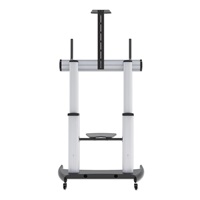 MANHATTAN stojan TV (60" to 100"), Low-Profile TV Wall Mount, hliníková konstrukce, černo-stříbrná