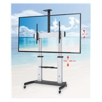 MANHATTAN stojan TV (60" to 100"), Low-Profile TV Wall Mount, hliníková konstrukce, černo-stříbrná