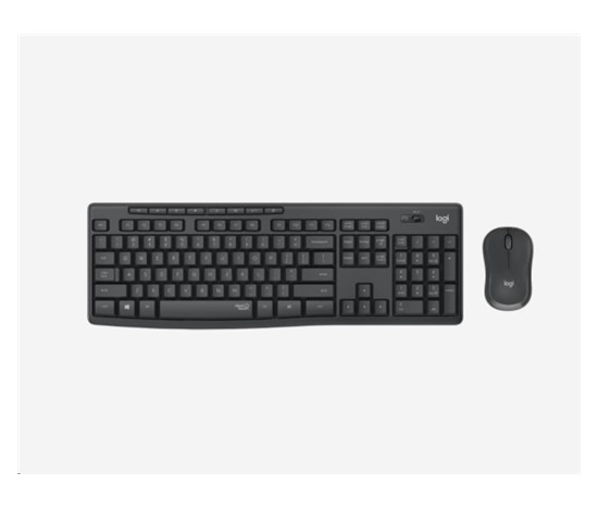 Logitech Silent Wireless Combo MK295, bezdrátová klávesnice + myš, 2.4 GHz, CZ/SK, Graphite
