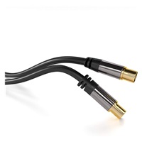 PREMIUMCORD propojovací kabel, anténní, M/F 75Ohm (135dB) 4x stíněný 1,5m