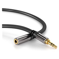 PREMIUMCORD prodlužovací kabel, Jack 3.5mm - Jack 3.5mm M/F 3m