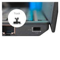 DICOTA Security Cable T-Lock Ultra Slim V2, keyed, 3x7mm slot, single