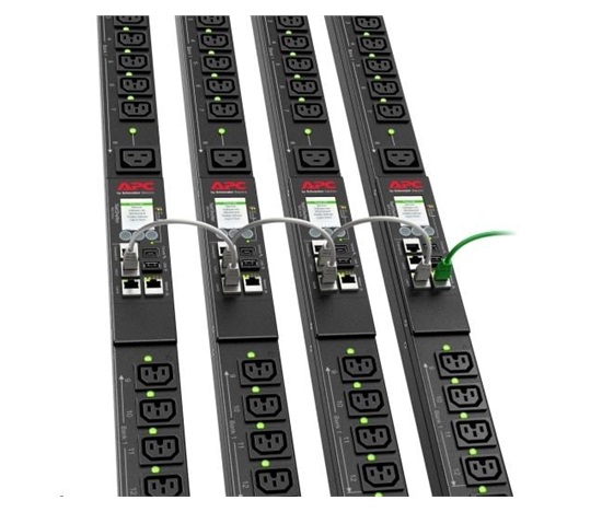 APC Rack PDU 9000 Switched, ZeroU, 32A 230V, (21)C13&(3)C19, EC 60309 32 A 2P + E, 3m