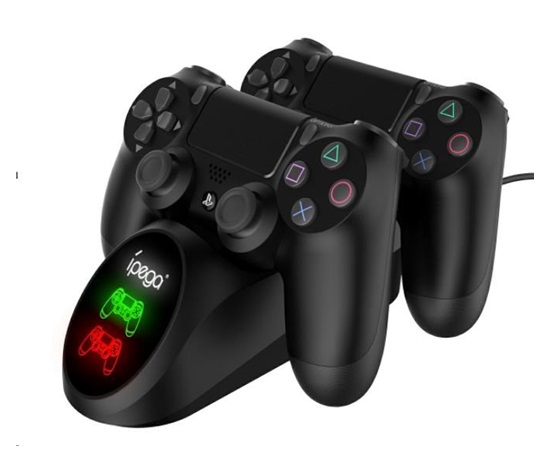 iPega PG-9180 Double Charger dokovací stanice pro gamepady PS4, černá