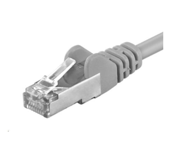 PREMIUMCORD Patch kabel CAT.6 F/UTP, RJ45-RJ45, AWG 26 15m šedá