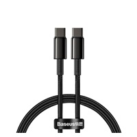 Baseus Tungsten Gold rychlonabíjecí / datový kabel USB-C na USB-C 100W 1m, černá