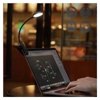 Baseus LED lampa na čtení s klipem, šedá