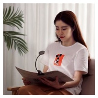 Baseus LED lampa na čtení s klipem, šedá