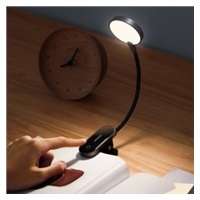 Baseus LED lampa na čtení s klipem, šedá
