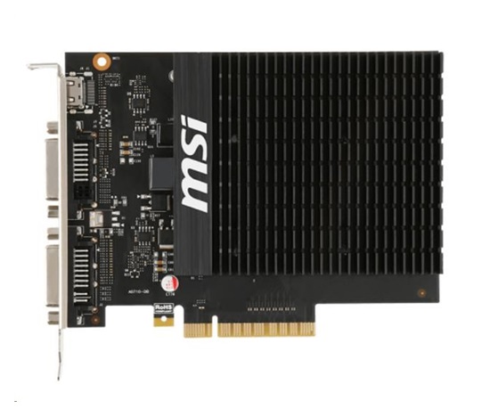 MSI VGA NVIDIA GeForce GT 710 2GD3H LP, 2G DDR3, 1xHDMI, 1xVGA, 1xDVI