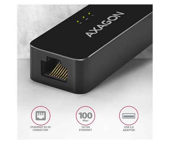AXAGON ADE-XR, USB2.0 - Fast Ethernet adapter, instalacja automatyczna