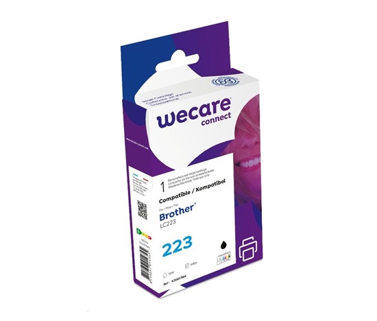 WECARE Wkład ARMOR do Brother DCP-J4120DW, MFC-J4420DW, 4620DW, 4120DW, 4625DW (LC223BK), czarny/black, 12ml, 600str