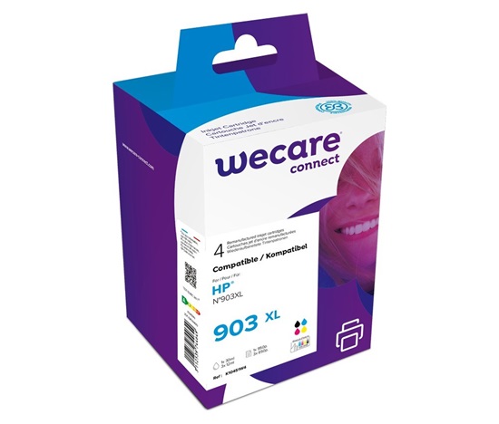 WECARE Wkład ARMOR do HP Officejet Pro 6960, 6961, 6962, 6963, 6964 (3HZ51AE), czarny/black+1C+1M+1Y/HC, 1x30/3x12ml