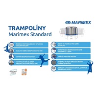 Marimex Standard trampolína 244 cm + ochranná síť + schůdky ZDARMA