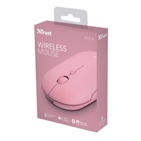 TRUST myš PUCK, bezdrátová, USB, růžová