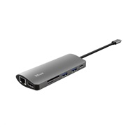 TRUST Dokovací stanIice DALYX USB-C 7v1, 1xHDMI, 1xUSB-C, 2xUSB, 1x RJ45, šedá