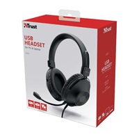 TRUST sluchátka s mikrofonem Ozo Over-Ear USB Headset