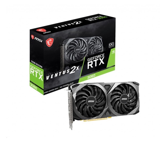 MSI VGA NVIDIA GeForce RTX 3060 VENTUS 2X 12G OC, 12G GDDR6, 3xDP, 1xHDMI