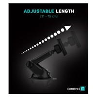 CONNECT IT držák do auta InCarz 4Strong CARBON, univerzální magnetický, 4 magnety, KARBON