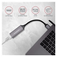 AXAGON ADE-TR, USB-A 3.2 Gen 1 - Gigabit Ethernet síťová karta, auto instal, titanově šedá